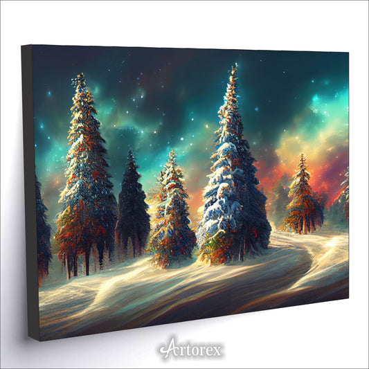 Winter Enchantment 3D Magical Trees Art