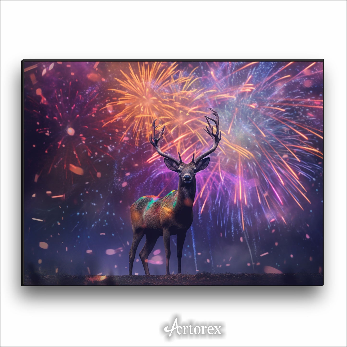 New Year's Deer Fiesta Fireworks Art