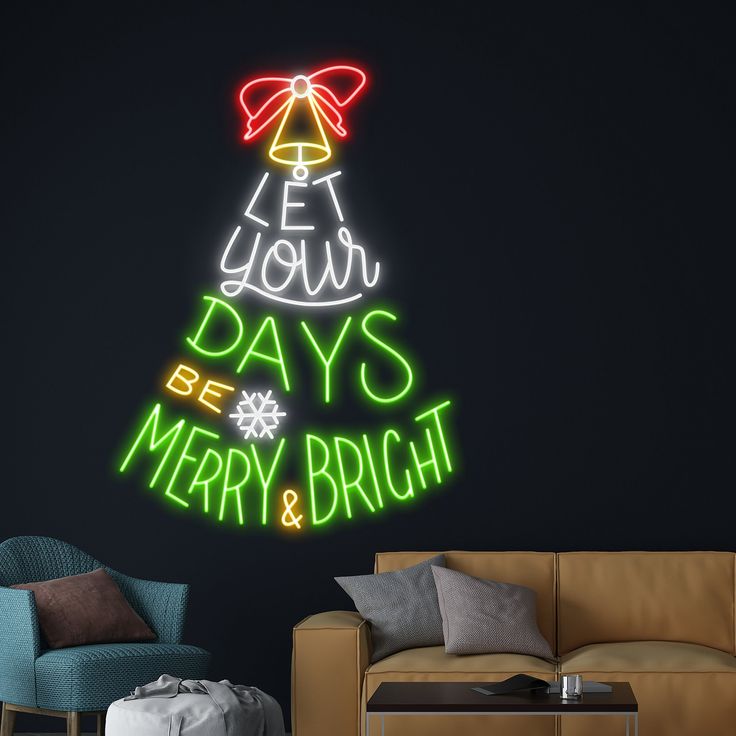 Merry & Bright Neon Sign