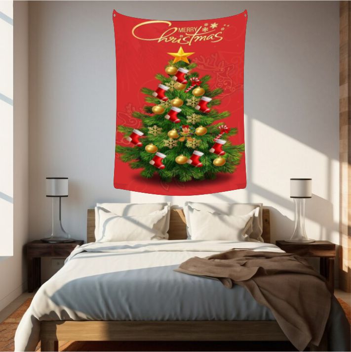 Christmas Fancy Tree Tapestry Art