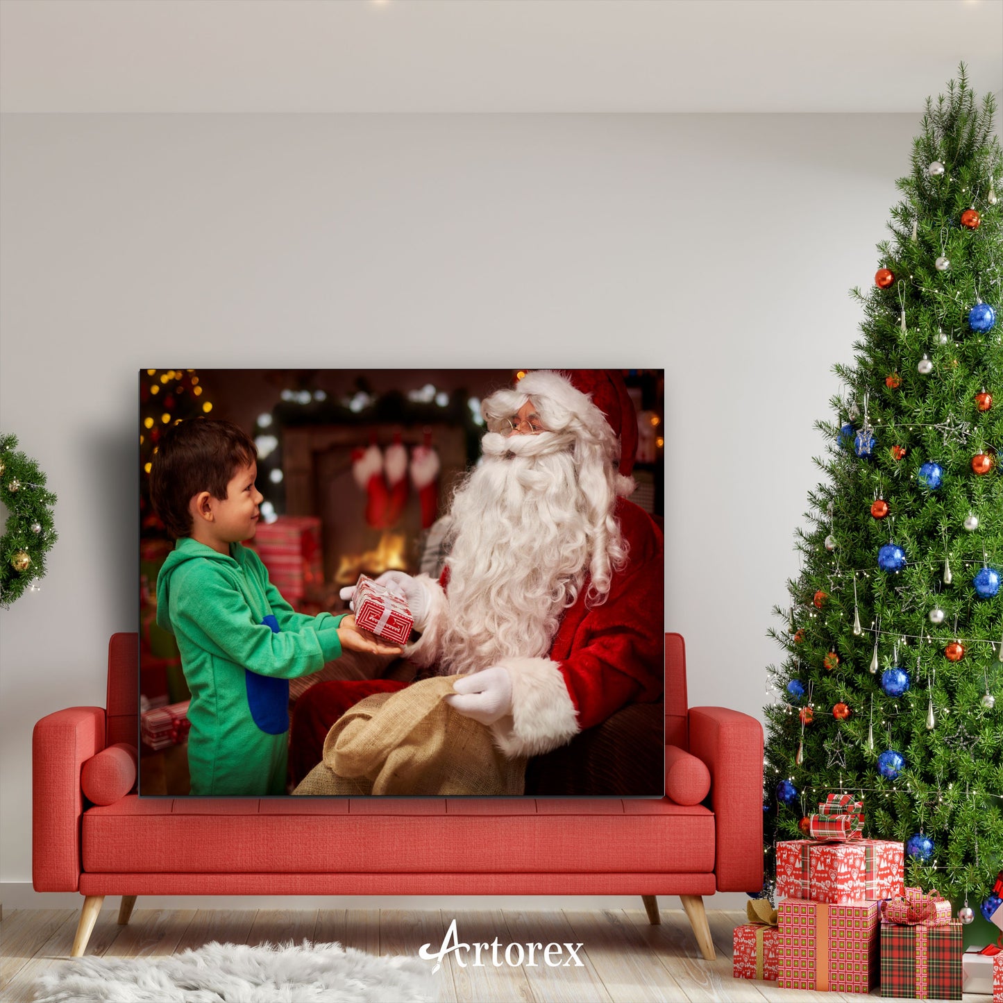 Christmas Santa Anticipation Unveiled Gift Art