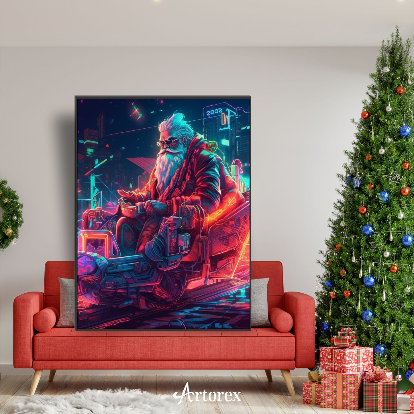 Christmas Santa digital AI Art