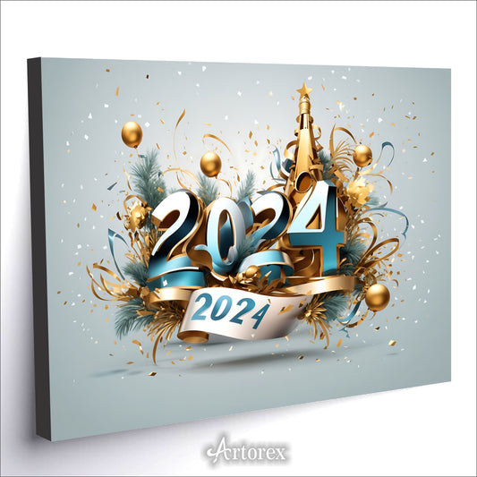 New Year Designing 2024 Art