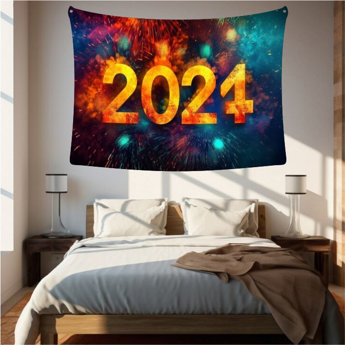 New Year Neural Tapestry Art