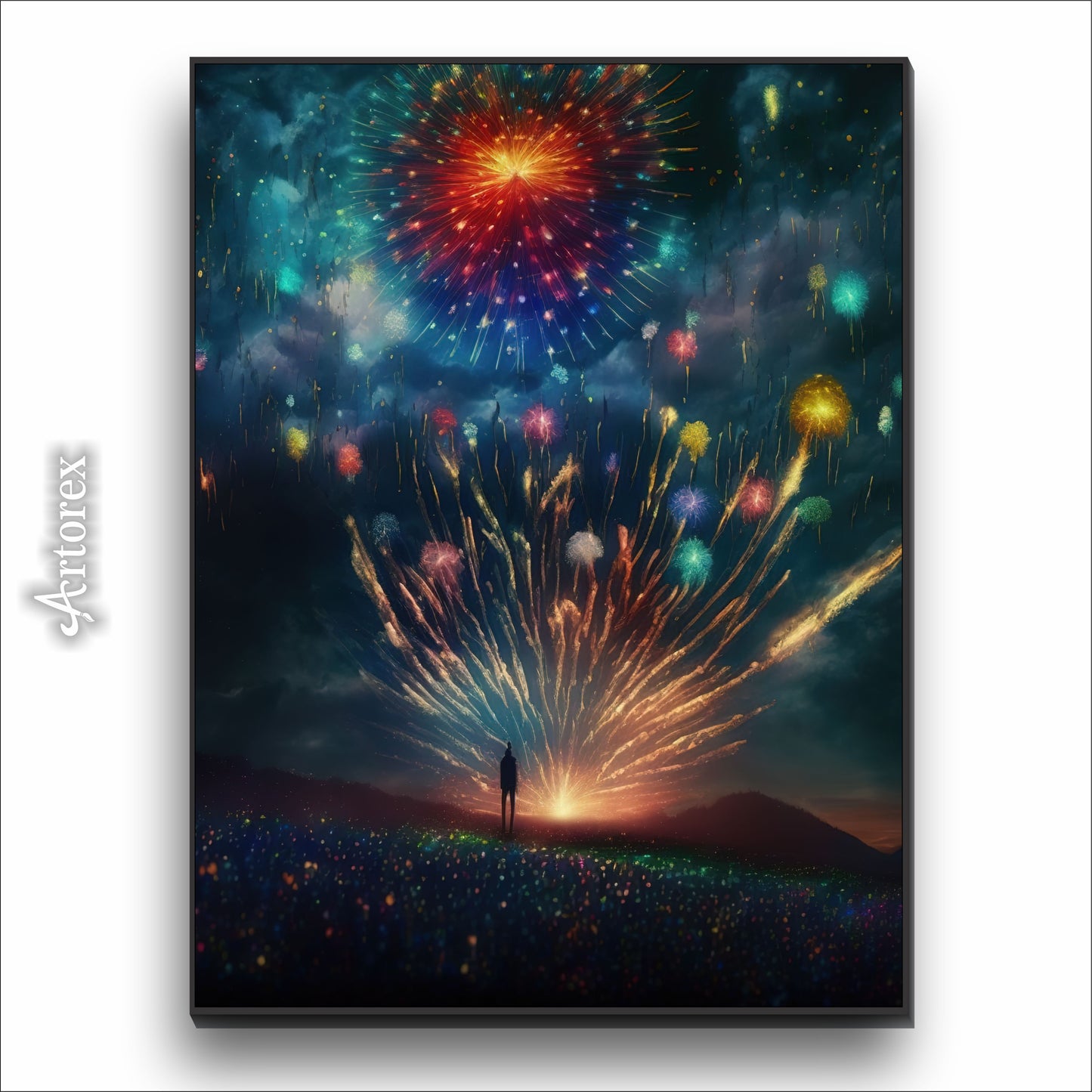 New Year Sky Brilliance AI Fireworks Art