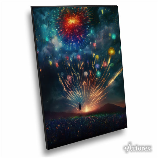 New Year Sky Brilliance AI Fireworks Art