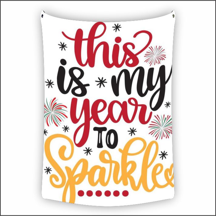 New Year Sparkle Tapestry Art