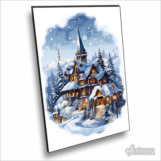 Winter Village Delight Christmas Art