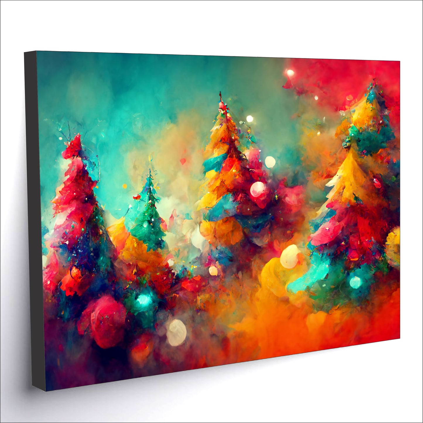 Winter Wonderful Colourful Forest Art