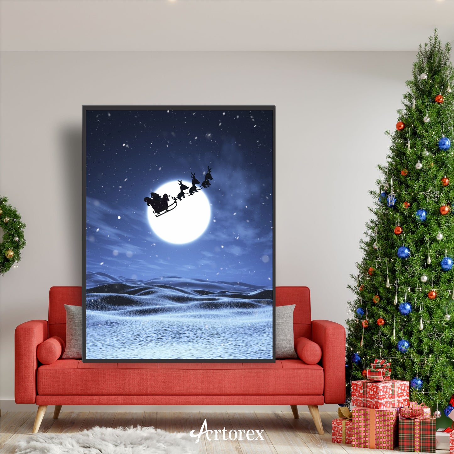 Flying Santa Claus Ride Art